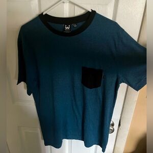 mens blue shirt with pocket